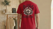 I Fight Demons Armor Of God Ephesians 6-11 Comfort Colors T Shirt displayed on a model in a casual indoor setting.