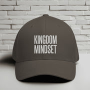 Kingdom Mindset Embroidered Flexfit Hat showcasing a stylish and meaningful design for believers.