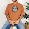 Christian Dad Jokes T Shirt worn by a man, featuring a humorous design about spiritual gifts.