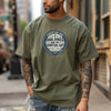 Christian Dad Jokes T Shirt displayed on a model in an urban setting, showcasing faith and humor.