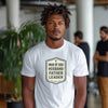 Man Of God Husband Father Leader T Shirt worn by a man in a casual setting, showcasing faith and leadership.