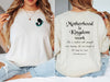 Motherhood Is Kingdom Work T Shirt featuring a silhouette of a mom and child, celebrating motherhood's beauty and purpose.