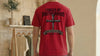 Forged By Brotherhood Cross T Shirt showcasing Christian brotherhood apparel with bold graphic design.