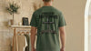 Forged By Brotherhood Cross T Shirt showcasing Iron Sharpens Iron design, representing Christian brotherhood apparel.