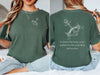 Hebrews 6:19 anchor scripture shirt featuring a navy anchor design and scripture text on a green unisex tee.