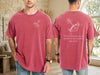 Hebrews 6:19 anchor scripture shirt displaying a navy anchor design and scripture text on a red unisex t-shirt.