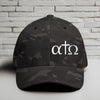 Alpha Omega Cross White Embroidered Flexfit Hat
