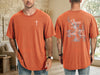 Jesus living water t shirt featuring front cross design and inspirational text on back.