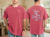 Jesus living water t shirt featuring a cross and inspirational design on a Comfort Colors tee.