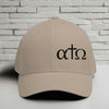 Alpha Omega Cross Black Embroidered Flexfit Hat, Greek Letter Christian Cap