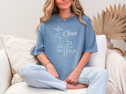 love God t shirt featuring the message to love God with all your heart, soul, mind, and strength in a stylish design.