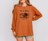 He Is Risen long sleeve t-shirt in rust color with biblical illustration and Matthew 28:6 text.
