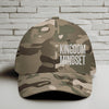 Flexfit Kingdom Mindset hat in Multicam Green with white lettering on a camouflage background.