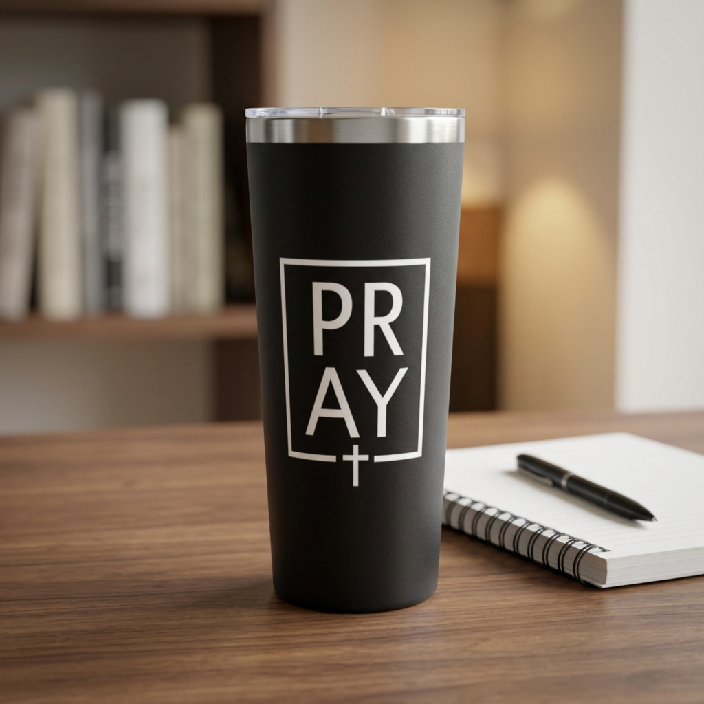 Pray + Cross 22oz Copper Vacuum Insulated Travel Tumbler
