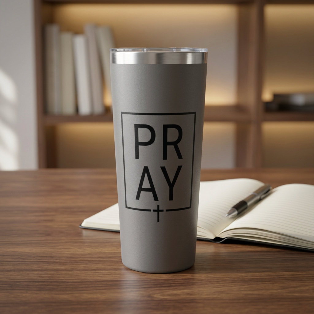 Pray + Cross 22oz Copper Vacuum Insulated Travel Tumbler