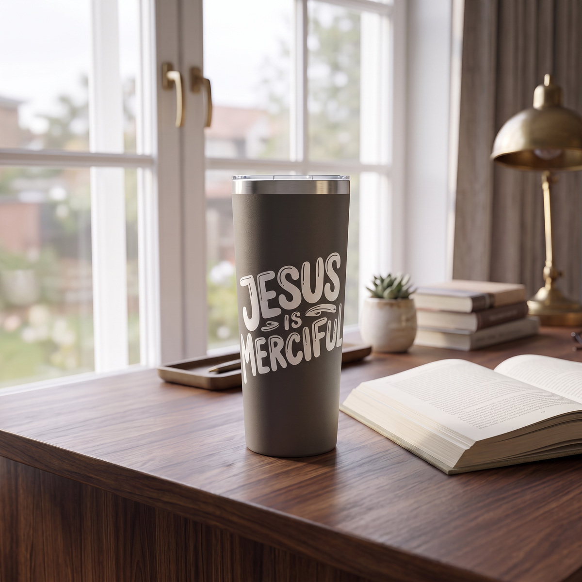 Jesus is Merciful Vacuum Insulated 22oz Tumbler