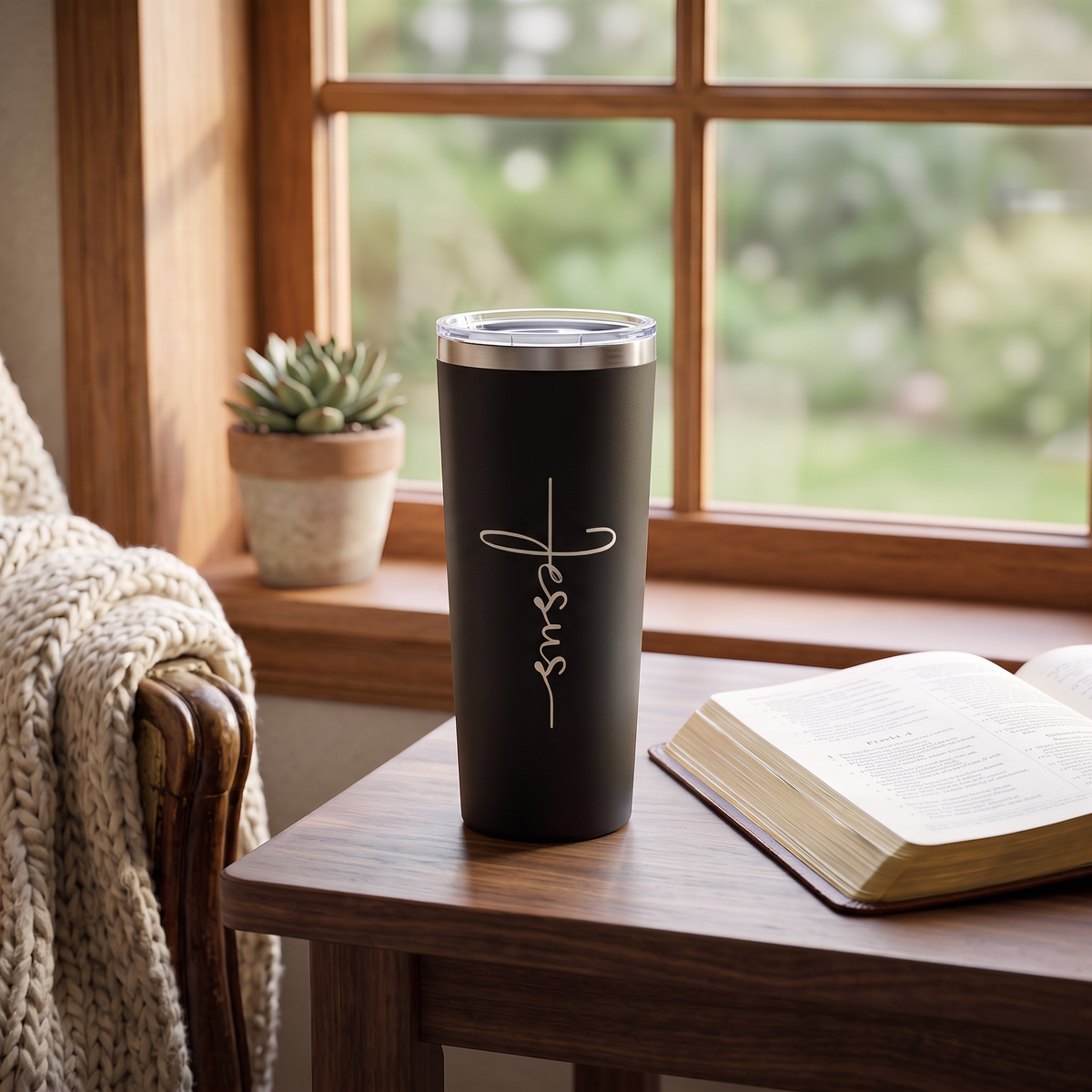 Jesus Cross Copper Vacuum Insulated 22oz Tumbler