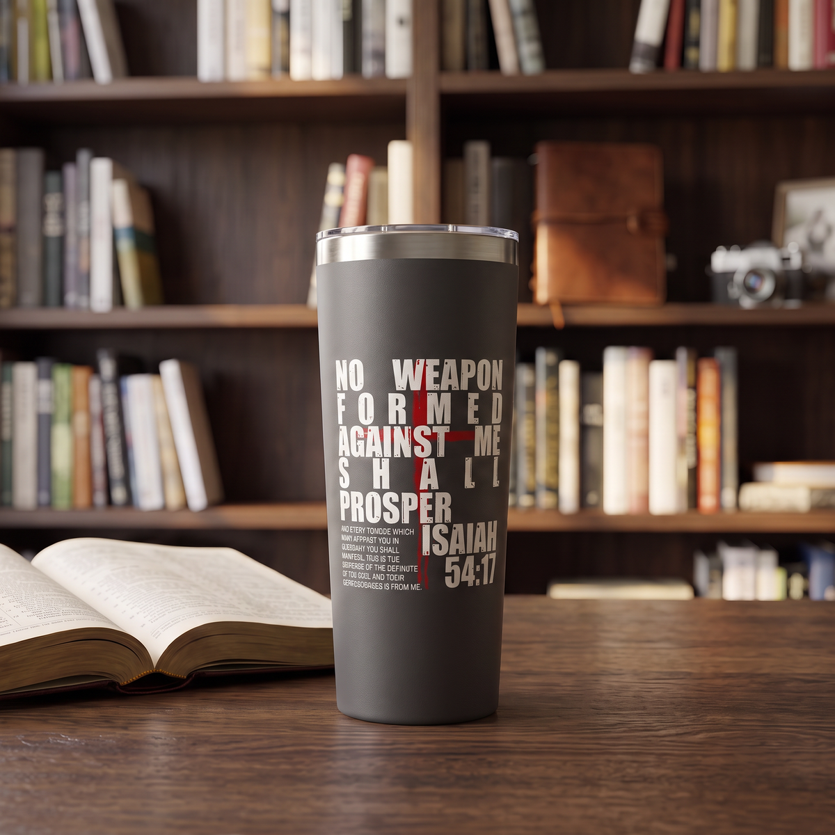 Isaiah 54:17 22oz Stainless Steel Copper Vacuum Insulated Tumbler