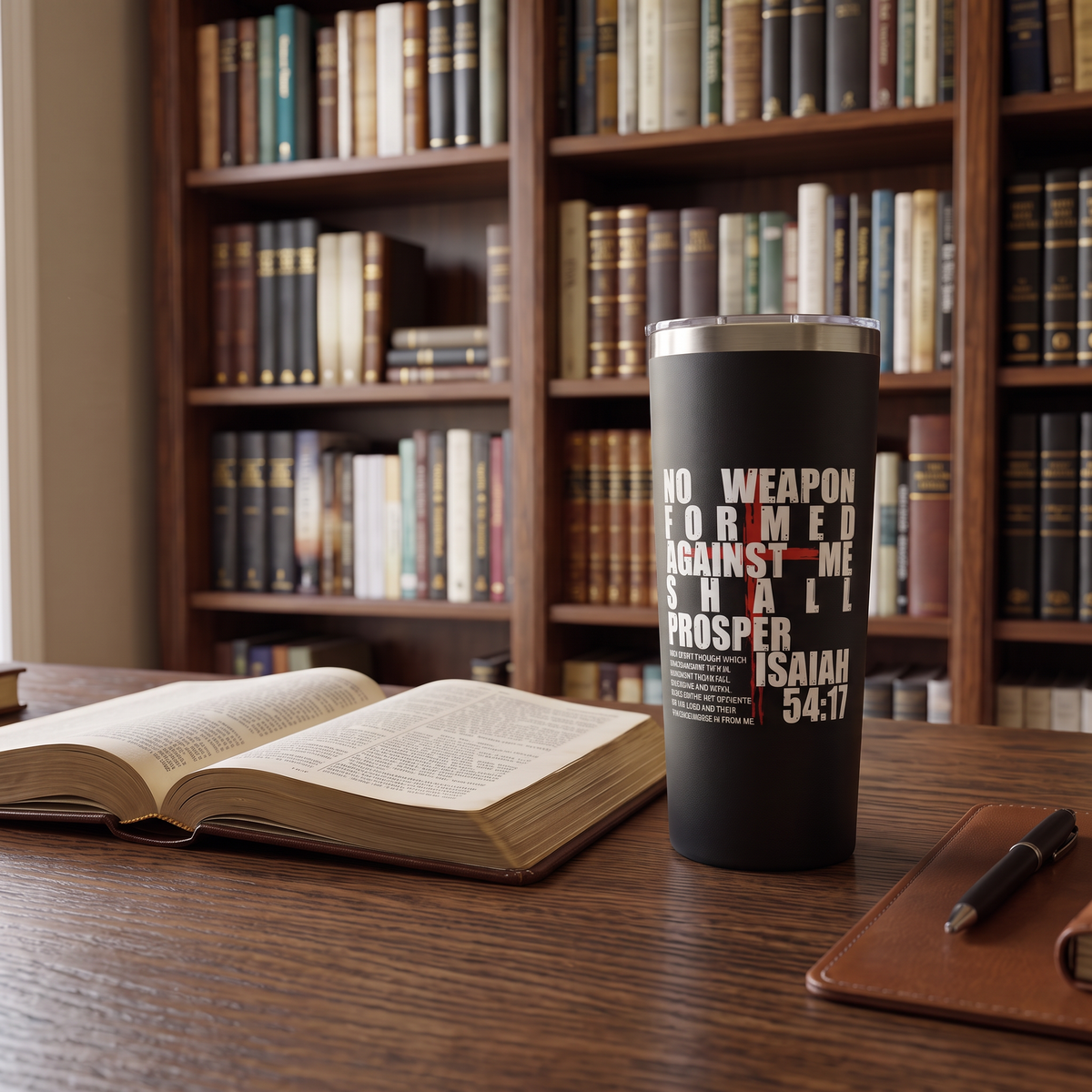Isaiah 54:17 22oz Stainless Steel Copper Vacuum Insulated Tumbler