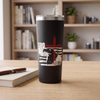 God + USA Stainless Steel Tumbler, Patriotic Travel Mug, Religious Gift, 22oz Insulated Mug, American Flag Design