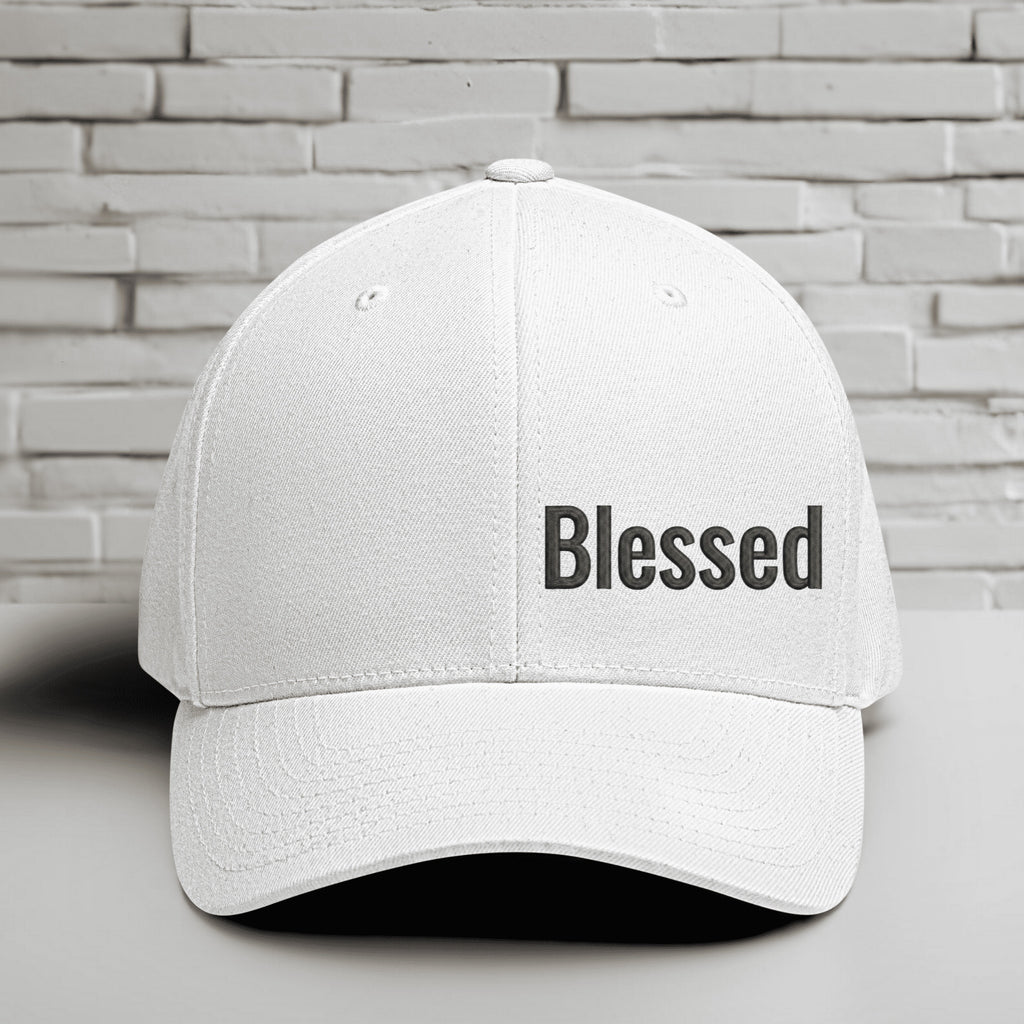 Blessed Embroidered Flexfit Hat - Black Embroidery
