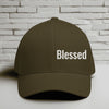 Blessed Embroidered Flexfit Hat - White Embroidery