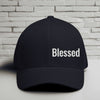 Blessed Embroidered Flexfit Hat - White Embroidery