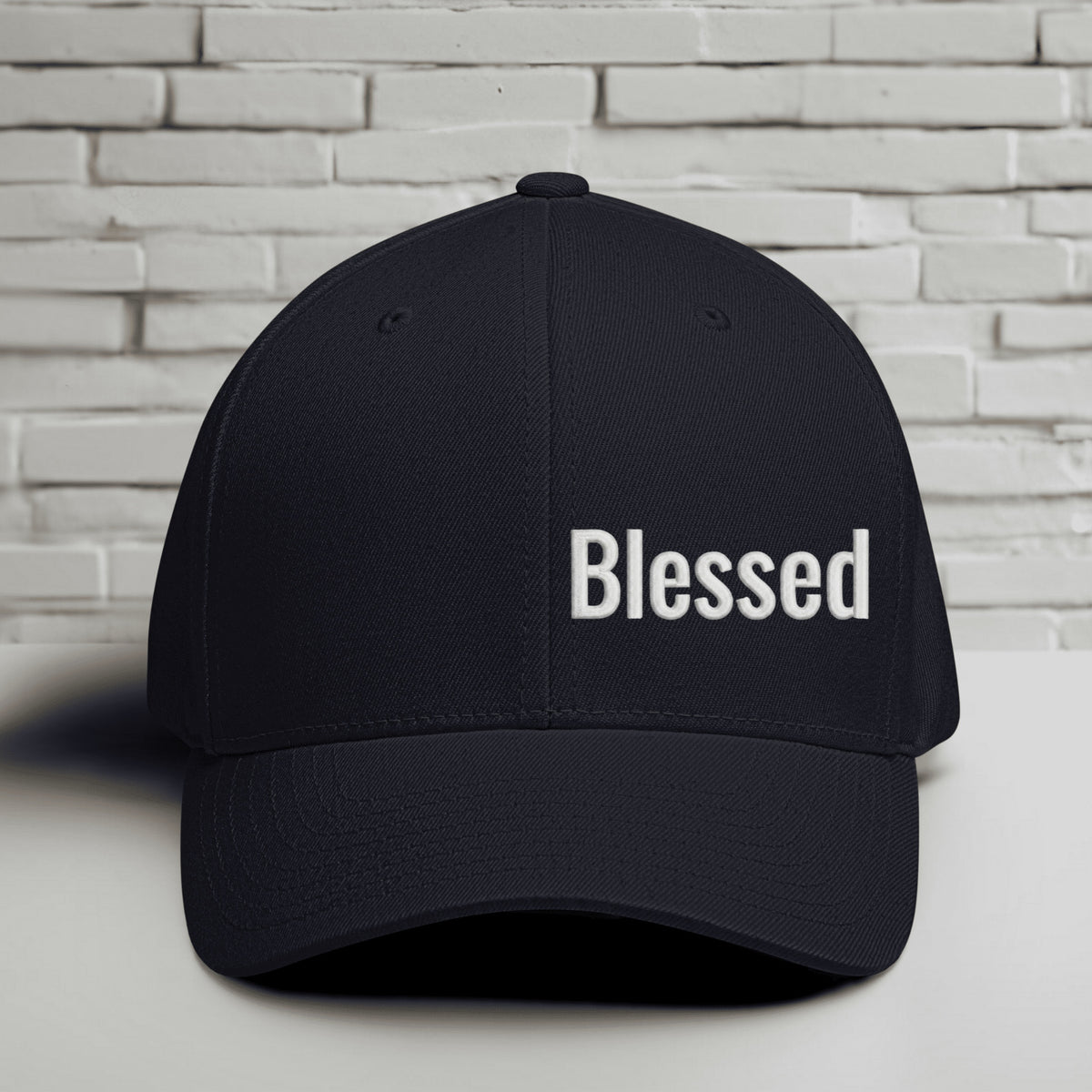 Blessed Embroidered Flexfit Hat - White Embroidery