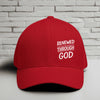 Renewed Through God Flexfit Hat - White Embroidery