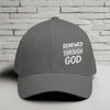 Renewed Through God Flexfit Hat - White Embroidery