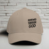 Renewed Through God Embroidered Flexfit Hat - Black Embroidery