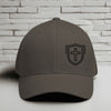 Shield Cross Embroidered Flexfit Hat-Black Embroidery