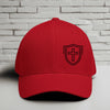 Shield Cross Embroidered Flexfit Hat-Black Embroidery
