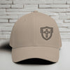 Shield Cross Embroidered Flexfit Hat-Black Embroidery