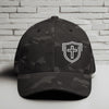 Shield Cross Embroidered Flexfit Hat-White Embroidery