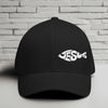 Jesus Fish Embroidered Flexfit Hat - White Embroidery