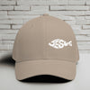 Jesus Fish Embroidered Flexfit Hat - White Embroidery