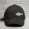 Jesus Fish Embroidered Flexfit Hat - White Embroidery