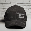 Man of God Dad Husband White Embroidery Flexfit Hat