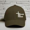 Man of God Dad Husband White Embroidery Flexfit Hat