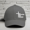 Man of God Dad Husband White Embroidery Flexfit Hat