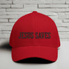 Jesus Saves Black Embroidery Flexfit Hat