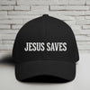 Jesus Saves White Embroidery Flexfit Hat
