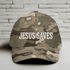 Jesus Saves White Embroidery Flexfit Hat