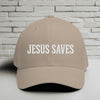 Jesus Saves White Embroidery Flexfit Hat