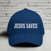 Jesus Saves White Embroidery Flexfit Hat