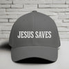 Jesus Saves White Embroidery Flexfit Hat
