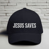 Jesus Saves White Embroidery Flexfit Hat