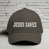 Jesus Saves White Embroidery Flexfit Hat