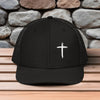 Cross Embroidered Snapback Trucker Hat